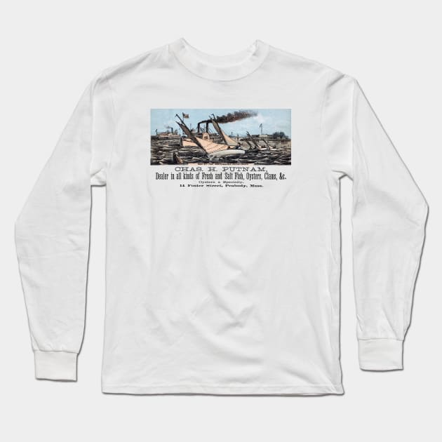 19th c. Seafood Dealer Long Sleeve T-Shirt by historicimage